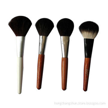 Compact brushes for blush or facial powder, customized colors and sizes are accepted